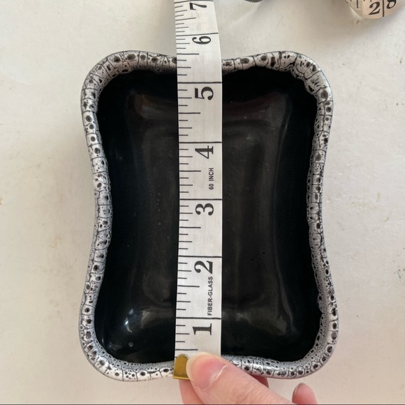 Vintage Beauceware Ceramic Small Bowl Decor Black White #678 Canada - Picture 6 of 11